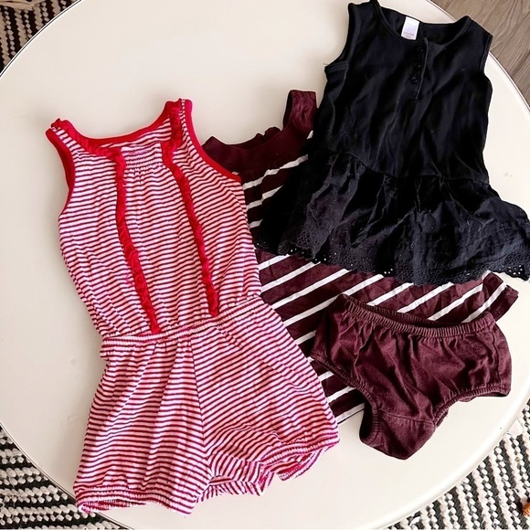 GAP Baby Kids and Old Navy Romper and Dress Bundle 12-18 - Picture 1 of 7